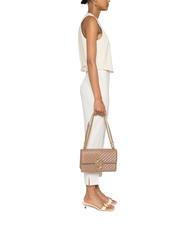 PINKO CLASSIC LOVE ONE Borsa in pelle nappa biscotto zenzero-antique gold - Borse Donna - 4