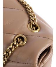 PINKO MINI LOVE BAG Borsa in nappa biscotto zenzero-antique gold - Borse Donna - 3