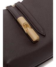 FURLA GOCCIA Borsa a spalla pelle martellata cioccolato - Borse Donna - 3