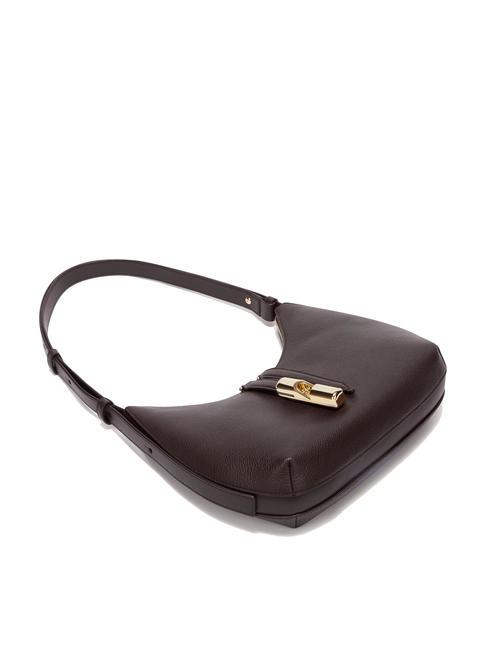GOCCIA Borsa a spalla pelle martellata cioccolato - Borse Donna