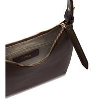 FURLA GOCCIA Borsa a spalla pelle martellata cioccolato - Borse Donna - 5