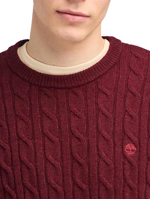 P-B LAMBWOOL Maglione girocollo in misto lana cordovanheather - Maglie Uomo