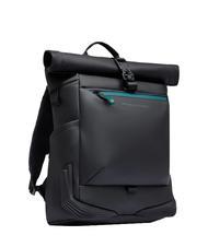 PIQUADRO CORNER SPECIALE GOMMATO Zaino roll-top porta pc 15.6" Nero - Zaini da lavoro porta PC - 2