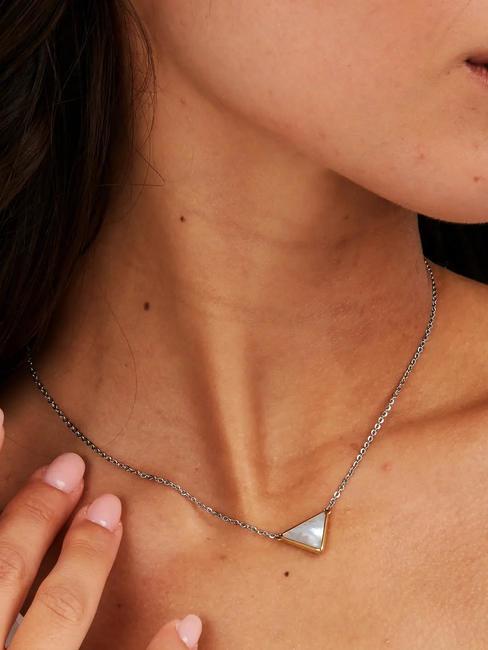 TRILLIANT Collana triangolo perlato ARGENTO - Collane