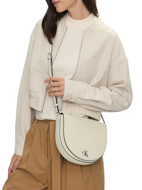 CK JEANS MINIMAL MONOGRAM Mini Bag a tracolla birch - Borse Donna