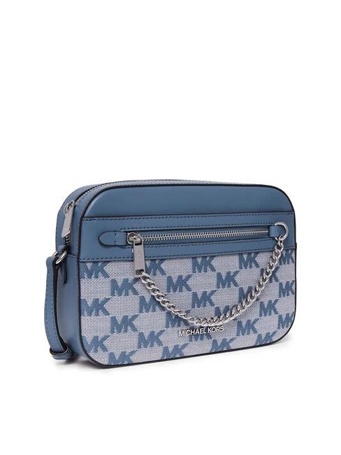JET SET LOGO Borsa jacquard a tracolla denim - Borse Donna