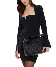 LOVE MOSCHINO CLICK HEART  Borsa a spalla, con tracolla Nero - Borse Donna - 5