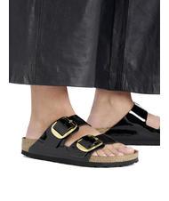 BIRKENSTOCK ARIZONA BIG BUCKLE Ciabattina vernice black - Scarpe Donna - 7