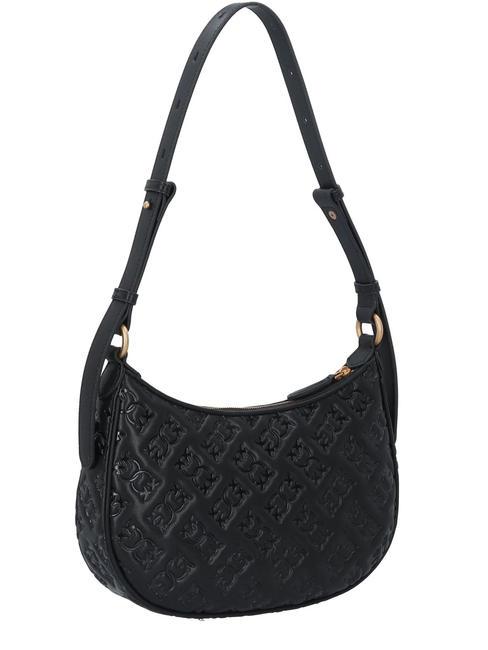 HALF MOON MINI  Borsa a spalla, in pelle nero-antique gold - Borse Donna