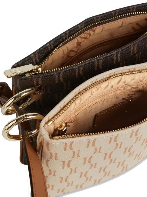 MONOGRAM  Doppia Borsetta a tracolla testa moro / crema - Borse Donna
