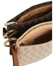 ALVIERO MARTINI PRIMA CLASSE MONOGRAM  Doppia Borsetta a tracolla testa moro / crema - Borse Donna - 4