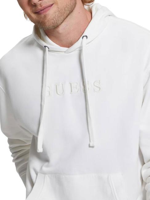 FINCH TERRY Felpa oversize con tasca e cappuccio salt white multi - Felpe Uomo