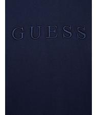 GUESS FINCH TERRY Felpa oversize con tasca e cappuccio smart blue multi - Felpe Uomo - 5