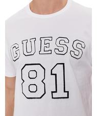 GUESS 81 PATCH T-shirt in cotone purwhite - T-shirt Uomo - 3