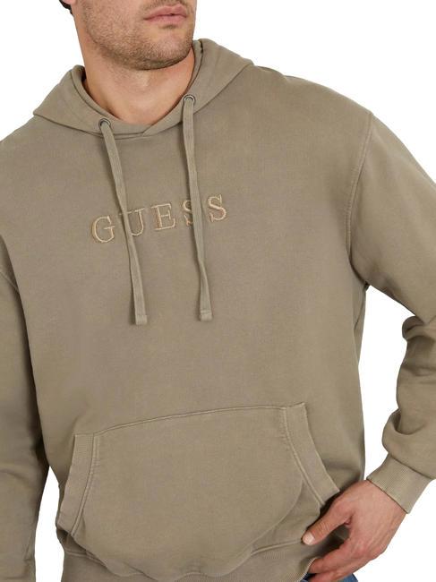 FINCH TERRY Felpa oversize con tasca e cappuccio slate taupe multi - Felpe Uomo