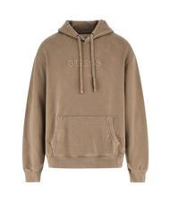 GUESS FINCH TERRY Felpa oversize con tasca e cappuccio slate taupe multi - Felpe Uomo - 5