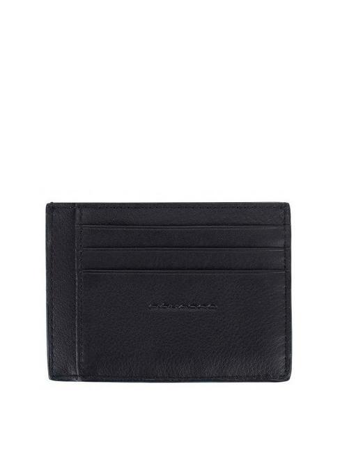 BLACK SQUARE Portacard piatto in pelle nero - Portafogli Uomo