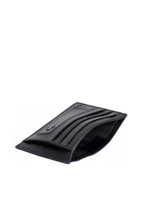 BLACK SQUARE Portacard piatto in pelle nero - Portafogli Uomo