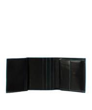 PIQUADRO BLUE SQUARE  Portafoglio in pelle con logo metallico nero - Portafogli Uomo - 3