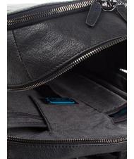 PIQUADRO BLACK SQUARE Zaino porta PC 14" in pelle Nero - Zaini da lavoro porta PC - 5