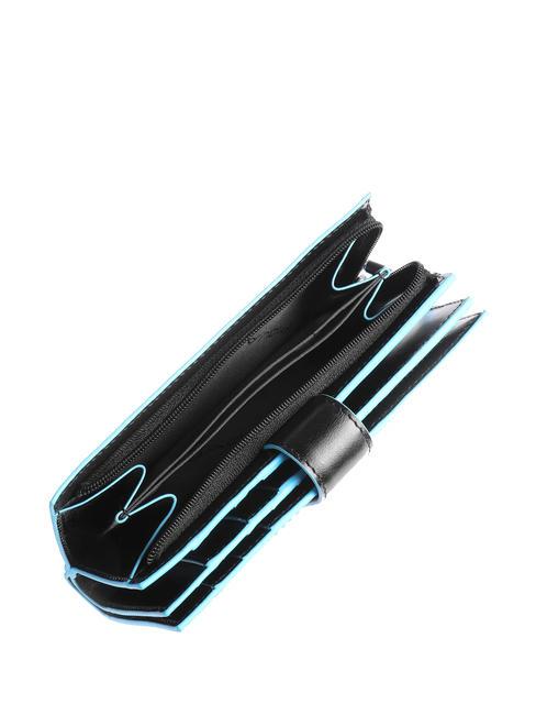 Portafoglio Linea BLUE SQUARE, in pelle, con portamonete Nero - Portafogli Donna