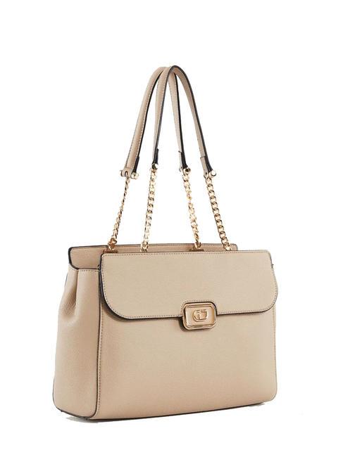 CLAIRE Borsa a spalla manici catena sand - Borse Donna