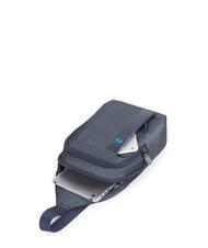 PIQUADRO P16 Borsello zaino monospalla CHEVRON BLU - Zaini da lavoro porta PC - 2