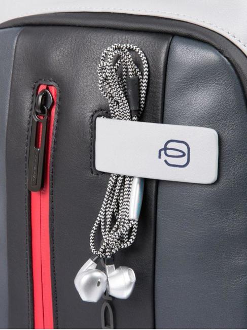 URBAN Borsello monospalla in pelle grigio/nero - Zaini da lavoro porta PC