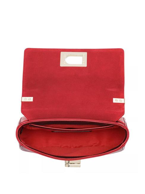 1927 Borsa mini in pelle metallizzata rosso veneziano - Borse Donna