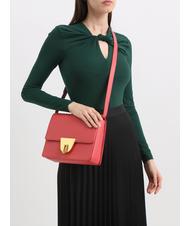 COCCINELLE NICO Borsa a tracolla piccola in pelle cranberry - Borse Donna - 4