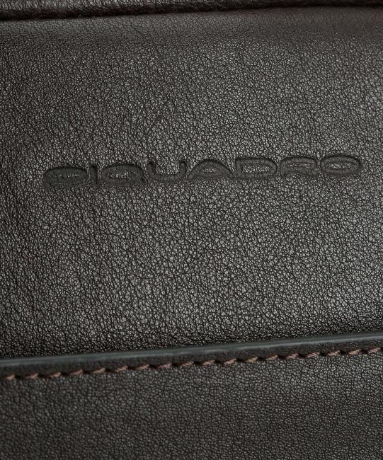 CAMPIONARIO - BLACK SQUARE Trolley Pilota porta PC 15,6", in pelle moro - Trolley Pilota