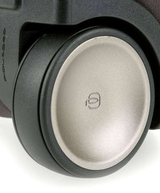 CAMPIONARIO - BLACK SQUARE Trolley Pilota porta PC 15,6", in pelle moro - Trolley Pilota