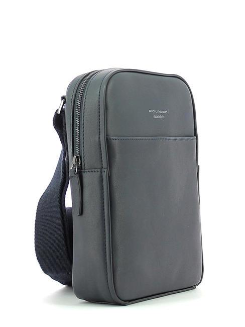 CAMPIONARIO - DAVID Borsello porta iPad, in pelle blu - Tracolle Uomo