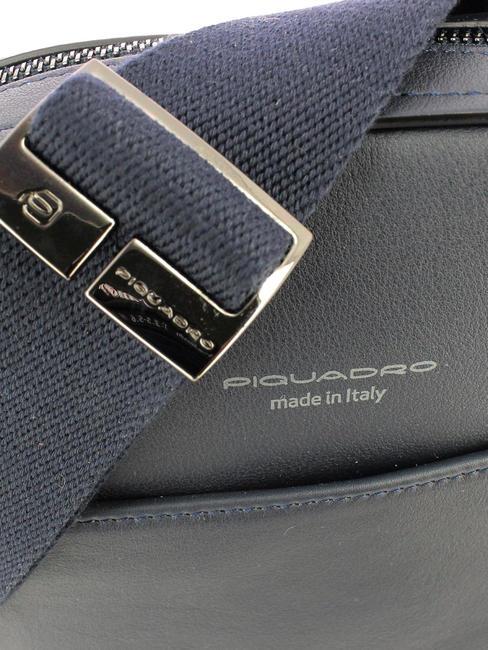 CAMPIONARIO - DAVID Borsello porta iPad, in pelle blu - Tracolle Uomo