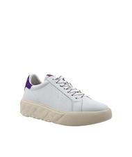 LOVE MOSCHINO HEART 45 Sneakers in pelle bianco/iris - Scarpe Donna - 3