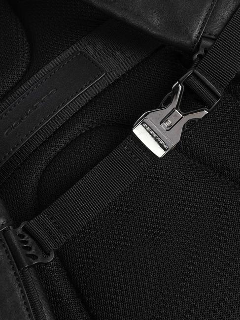BLACK SQUARE Zaino in pelle porta pc 14" Nero - Zaini da lavoro porta PC
