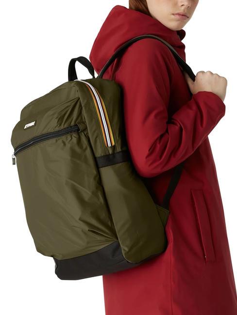 LAON Zaino in nylon green blackish - Zaini Scuola & Tempo Libero