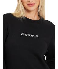 GUESS JEANS LOGO Felpa girocollo regular fit jetbla - Felpe Donna - 3