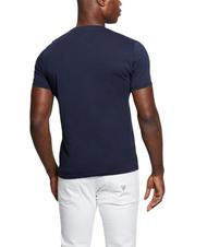 GUESS PIMA T-shirt in cotone logo ricamato smartblue - T-shirt Uomo - 2