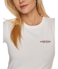 GUESS JEANS SLIM AMERICA T-shirt vestibilit&agrave; slim purwhite - T-shirt e Top Donna - 4