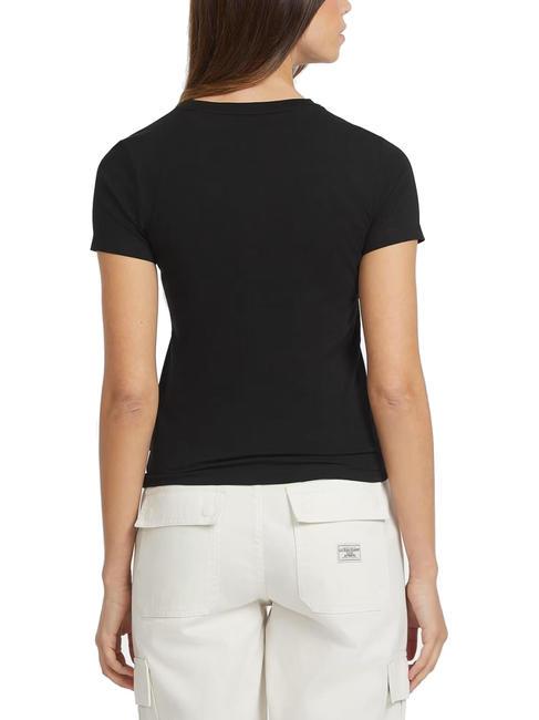 SLIM LOGO T-shirt stretch slim fit jetbla - T-shirt e Top Donna