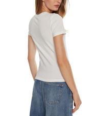 GUESS JEANS SLIM LOGO T-shirt stretch slim fit purwhite - T-shirt e Top Donna - 2