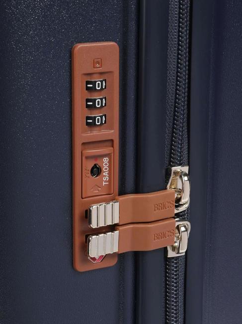 BELLAGIO Trolley bagaglio a mano blu/cuoio - Bagagli a mano