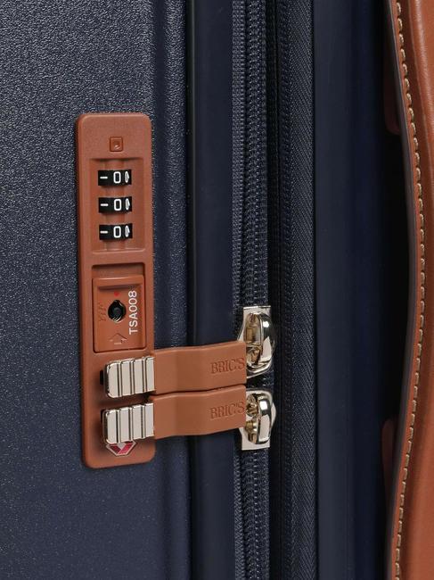 BELLAGIO Trolley grande espandibile blu/cuoio - Trolley Rigidi