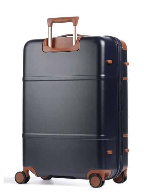 BELLAGIO Trolley medio-grande espandibile blu/cuoio - Trolley Rigidi
