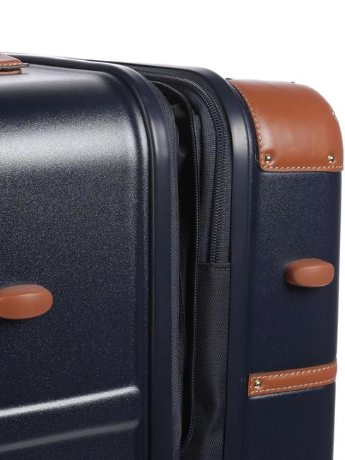 BELLAGIO Trolley medio-grande espandibile blu/cuoio - Trolley Rigidi