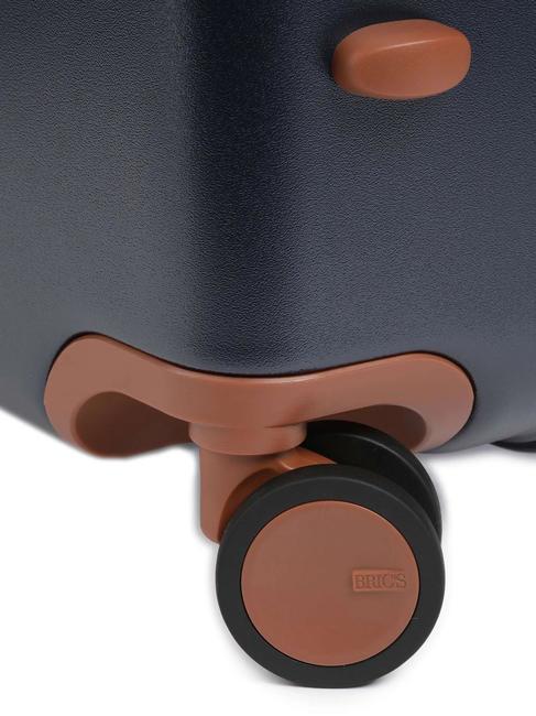 BELLAGIO Trolley medio-grande espandibile blu/cuoio - Trolley Rigidi