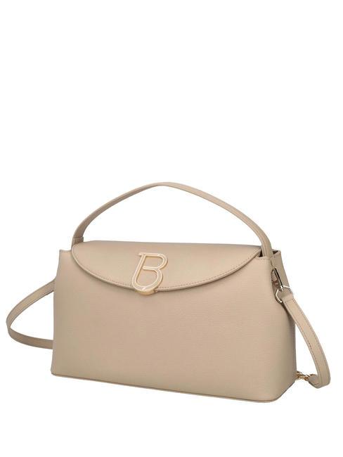MEGEVE Borsa grande in pelle con tracolla BEIGE - Borse Donna