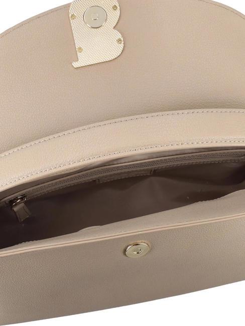 MEGEVE Borsa grande in pelle con tracolla BEIGE - Borse Donna