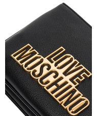 LOVE MOSCHINO METALLIC LOGO Borsa a tracolla Nero - Borse Donna - 3